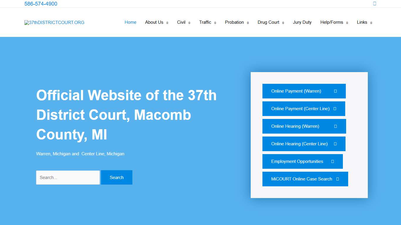 37thdistrictcourt.org – Official Website of 37th District Court (Warren, MI)